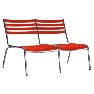 Bättig Möbel Bättg Doppellounger Modell 21-Rot-RAL-3000