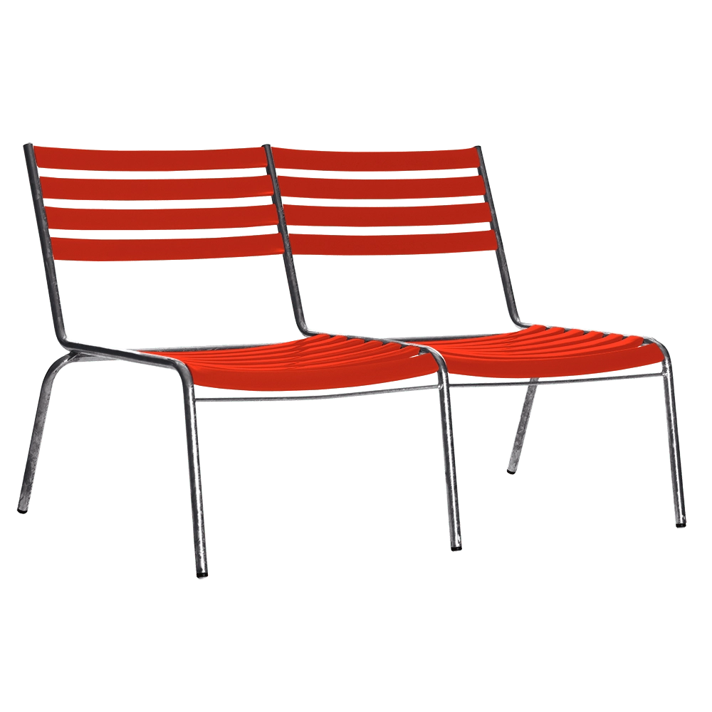 Bättig Möbel Bättg Doppellounger Modell 21-Rot-RAL-3000