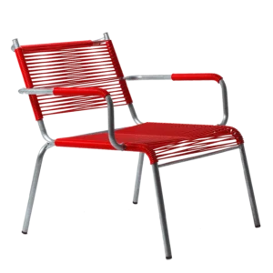 Bättig Möbel Bättig Modell 21a Feuerrot_Lounger_Spaghetti_a