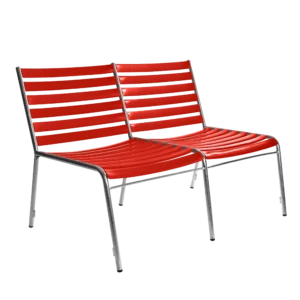 Bättig Möbel Bättig lounge-28-2er-modul-schraeg-Rot-RAL-3000