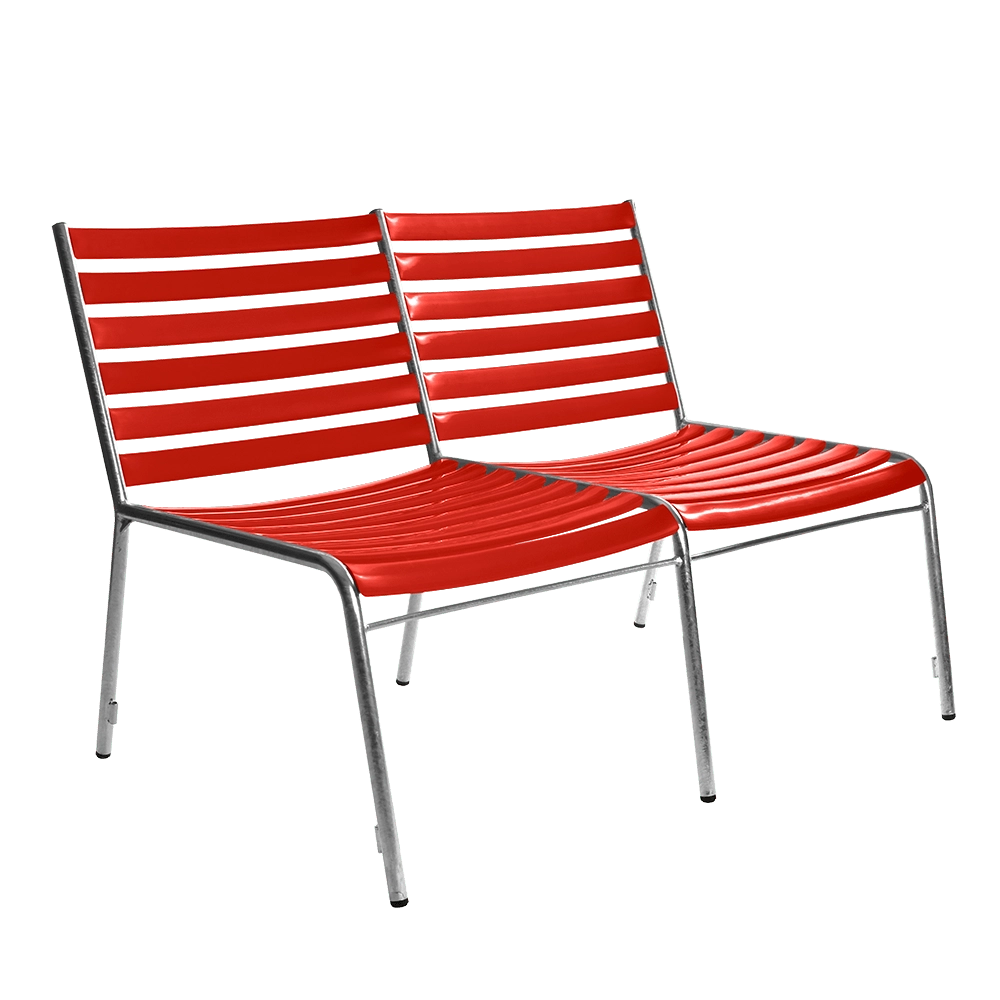 Bättig Möbel Bättig lounge-28-2er-modul-schraeg-Rot-RAL-3000