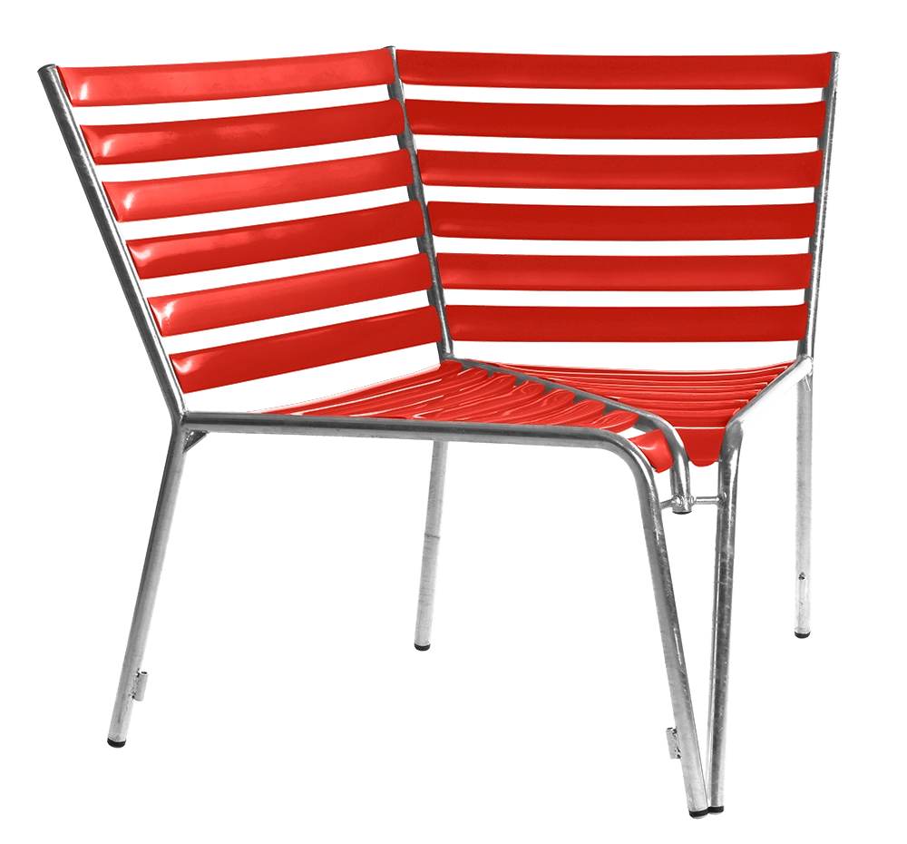 Bättig Möbel Bättig lounge-28-eckmodul-schraeg-Rot-RAL-3000